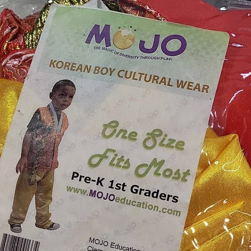 Mojo Play Costume Korean Boy Cultural Wear‎ Dress-Up Pretend Fits PreK-1st Grade